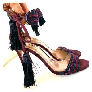 Like new Aquazzura ankle strap heels - Size 36.5